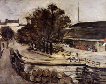 Paul Cezanne Painting - La Halle aux Vins vista desde la rue de Jussieu Paul Cezanne